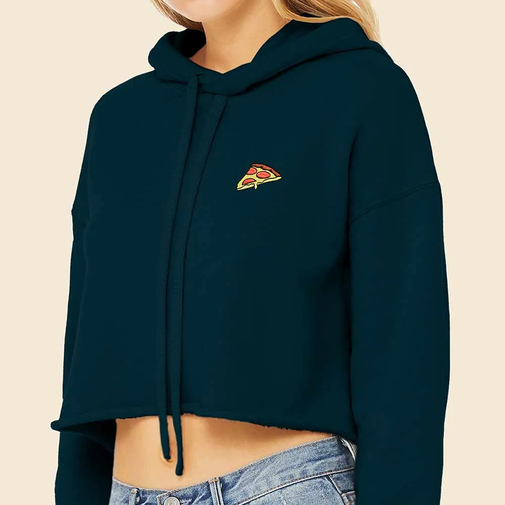 Dalix Pizza Cropped Hoodie