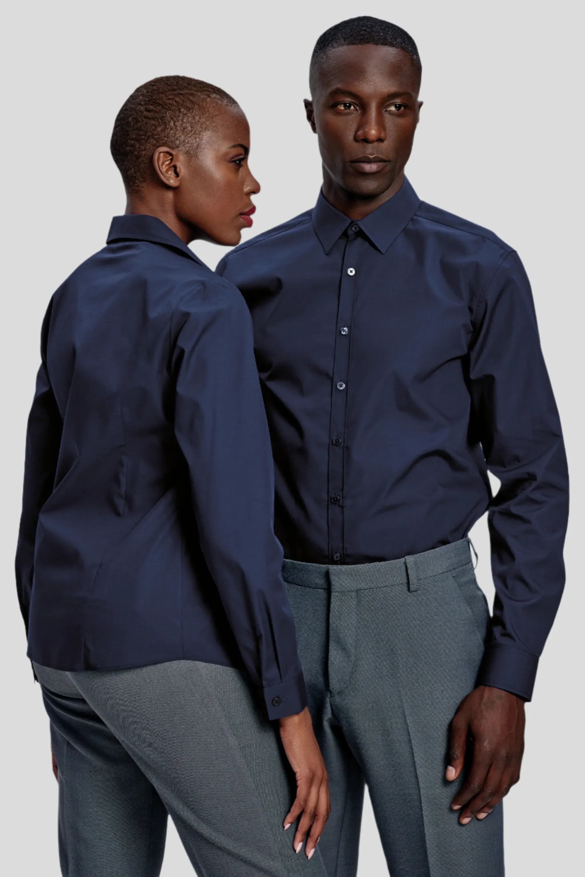 Dean regular fit cotton shirt - navy