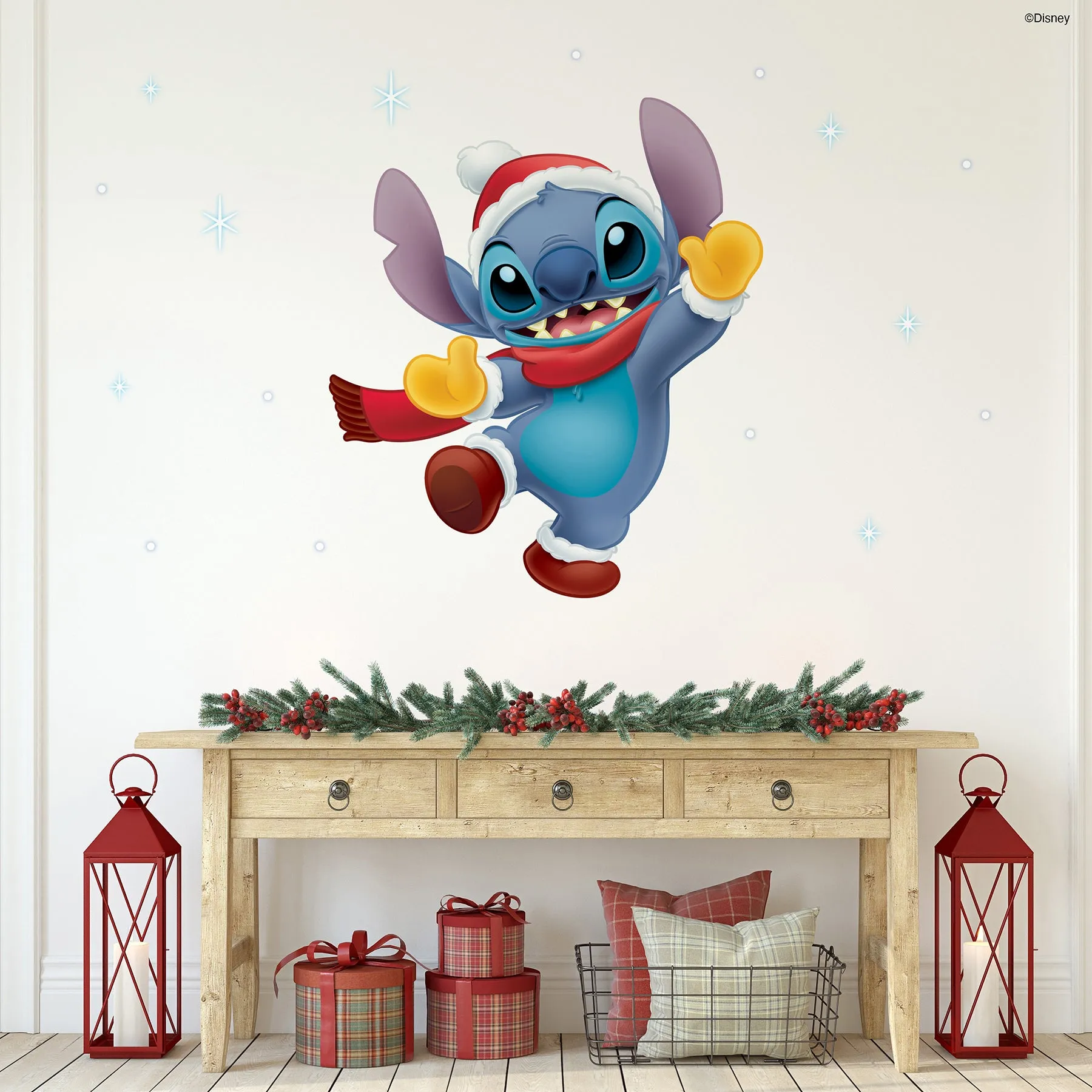 Disney Santa Stitch Wall Decals