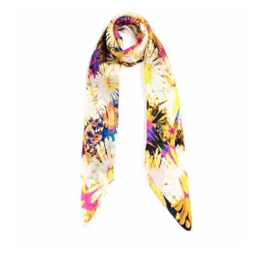 Dizzy Daisy Large Square Silk Scarf