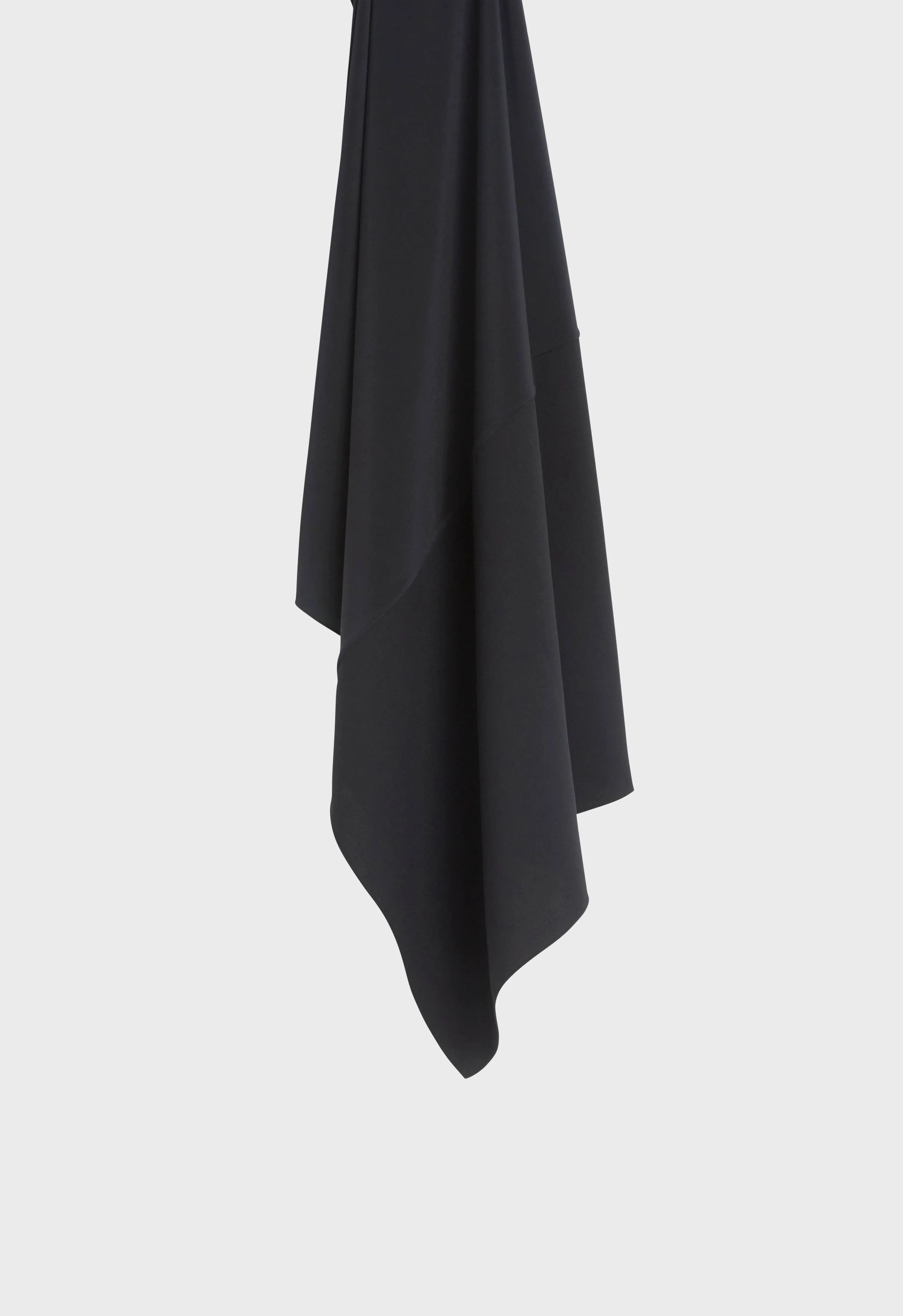 Dull Satin Edge Scarf | Black