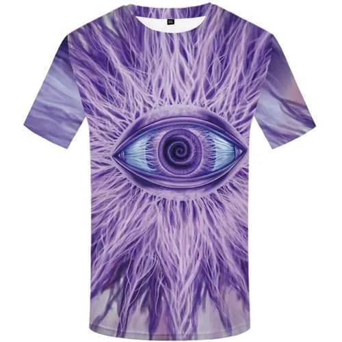 Eye T-shirt Men Lightning T-shirts 3d Psychedelic Shirt Print Punk Tshirt Anime Harajuku T shirts Funny Short Sleeve Hip hop