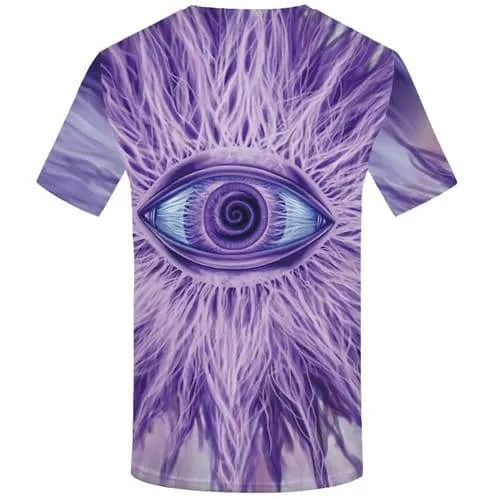 Eye T-shirt Men Lightning T-shirts 3d Psychedelic Shirt Print Punk Tshirt Anime Harajuku T shirts Funny Short Sleeve Hip hop