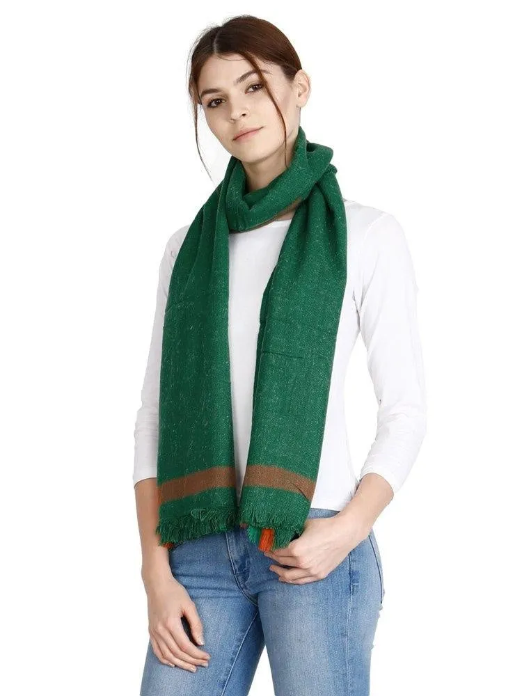 FabSeasons Green Solid Unisex Scarf