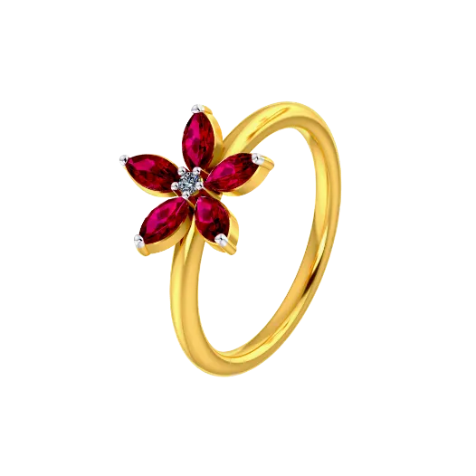 Fairy Foxglove Gold Ring