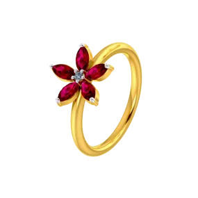 Fairy Foxglove Gold Ring