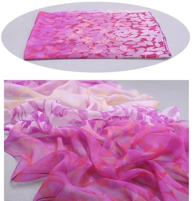 Fashion scarf women's scarf new design long shawl printed cape silk chiffon tippet muffler