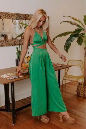 Forever Yours High Waist Pants In Green