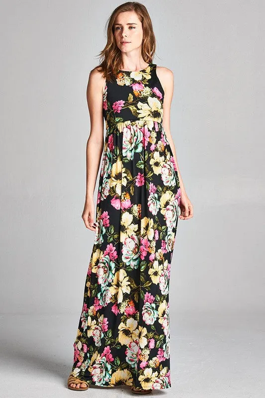 Garden Party Maxi Dress - Madagascar Dreams Print