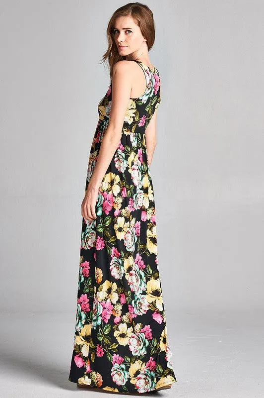 Garden Party Maxi Dress - Madagascar Dreams Print