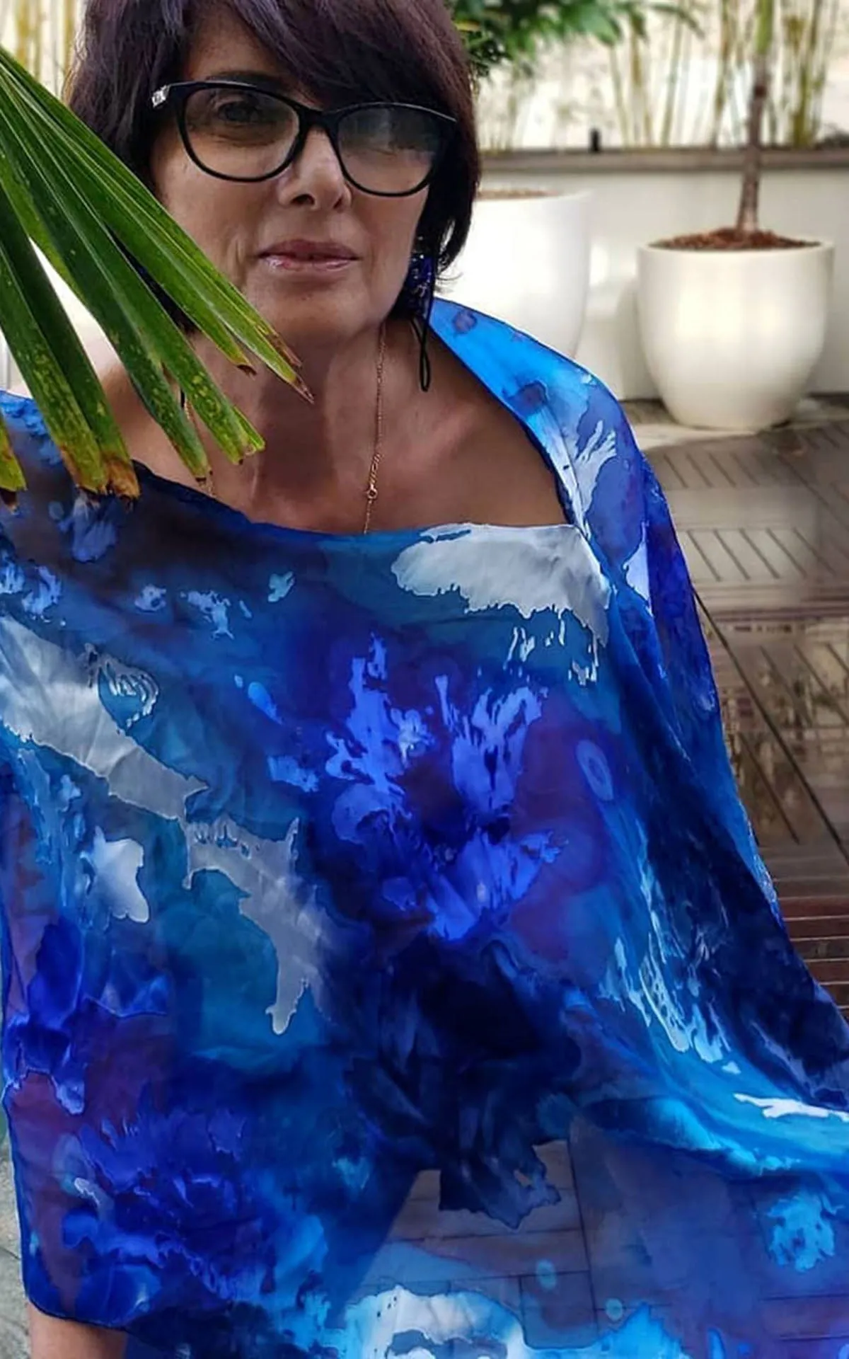 Garden Path Poncho - Blue Star - SOLD OUT!