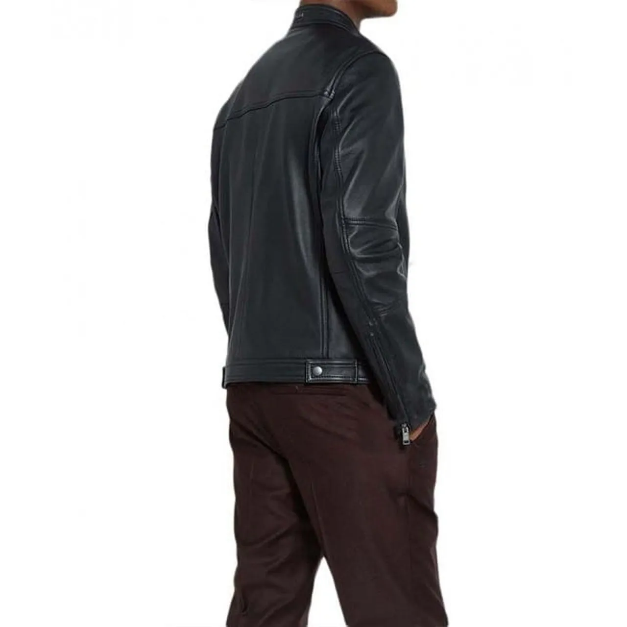 Genuine Leather Jacket Mens