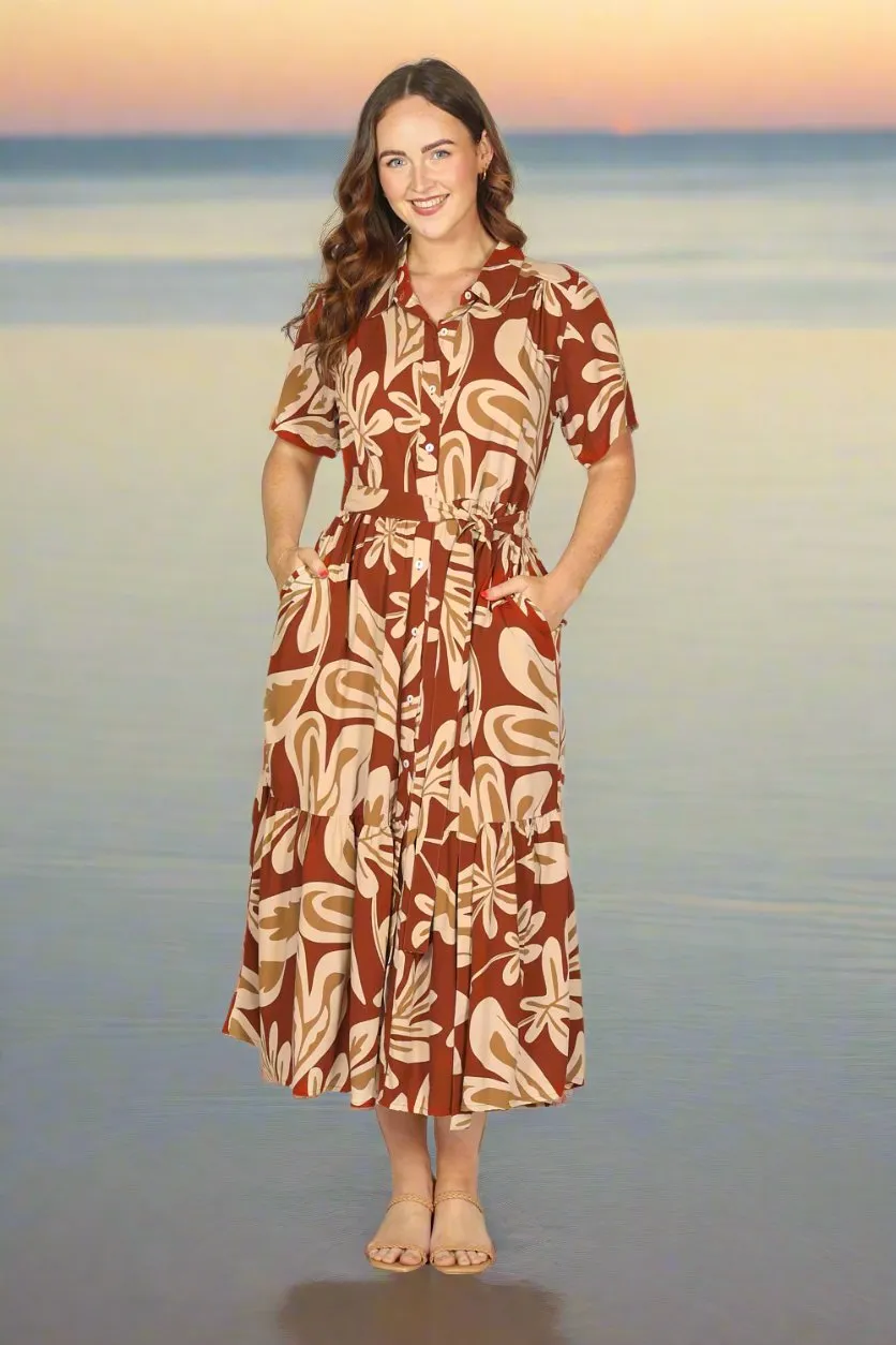 Ginette Maxi Dress in Malibu Sunset