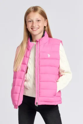 Girls Gilet in Strawberry Moon