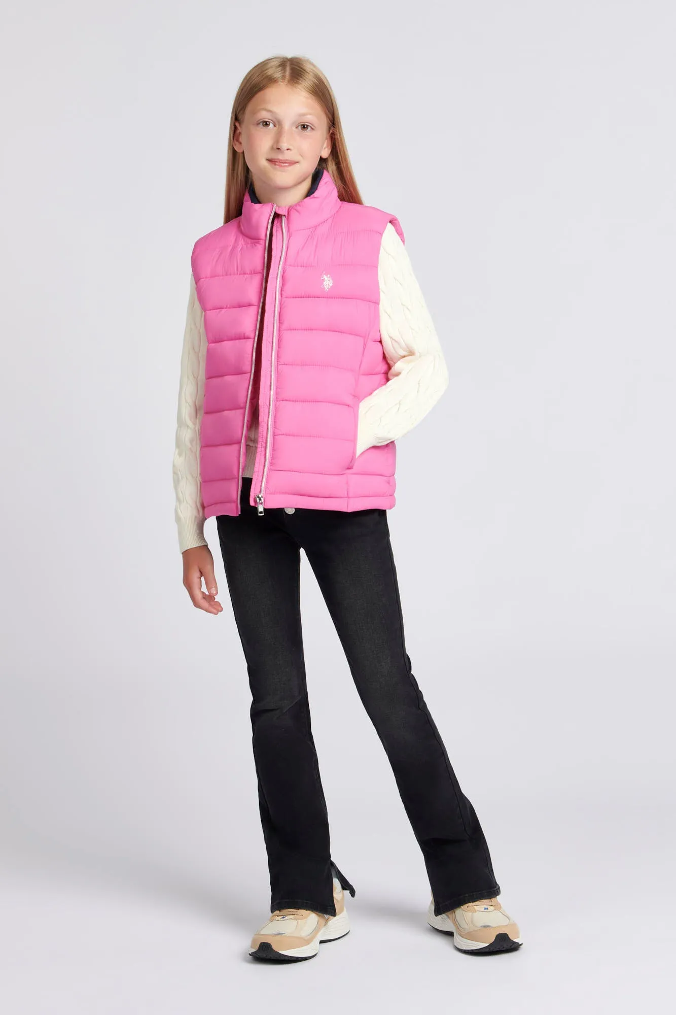 Girls Gilet in Strawberry Moon