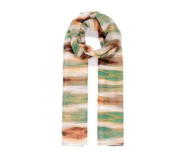 Green Brown Abstract Scarf 180cm