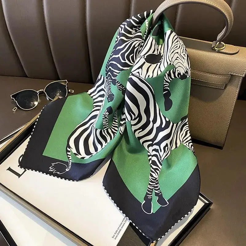 Green Zebra Silk Scarf