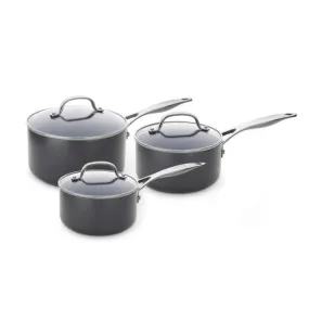 GreenPan Venice Pro Ceramic Non-Stick 3 Piece Saucepan Set with Lids