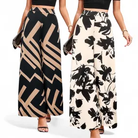 GYPSY High Waist Printed Flare Long Pants