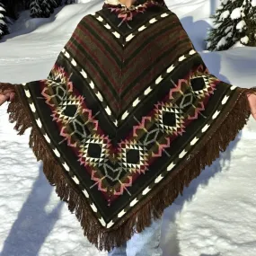 Handmade Wool Poncho for Youth (1)