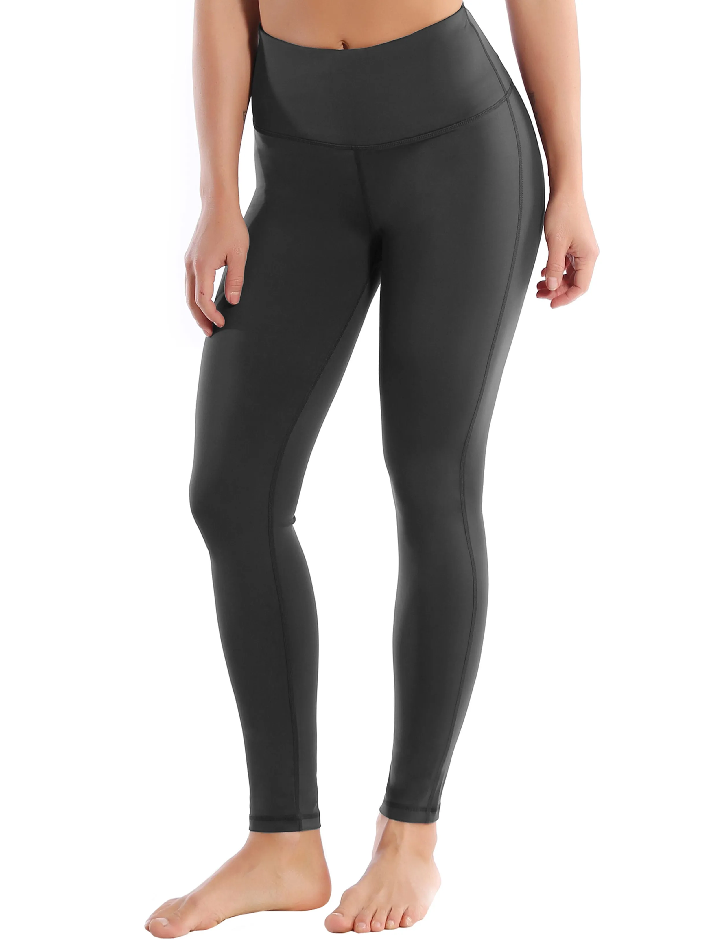 High Waist Side Line yogastudio Pants shadowcharcoal_yogastudio