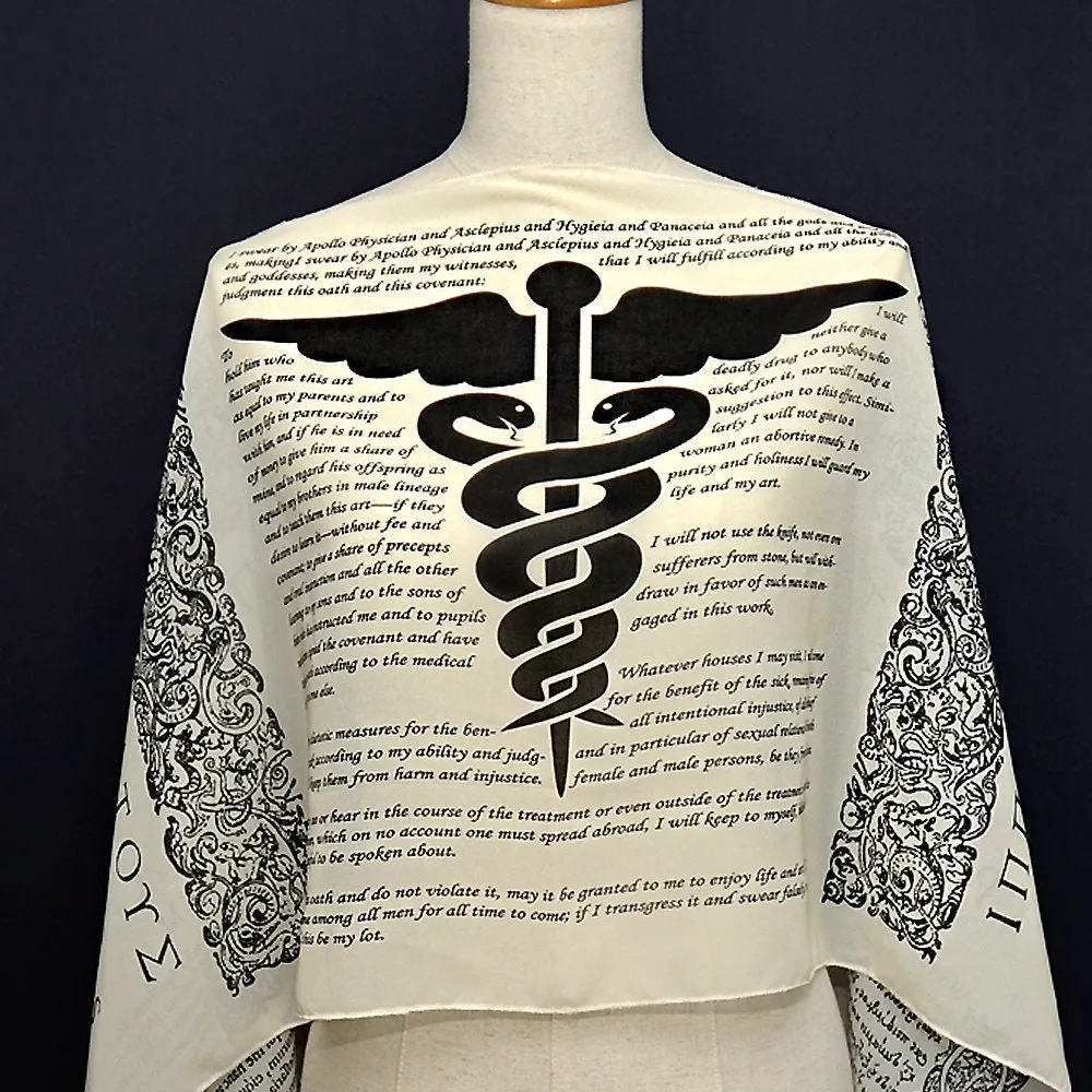 Hippocratic Oath Chiffon Scarf, Gift for Doctor, Gift for Physician,Doctor gift Idea, Graduation Gift for Dr, Physician Gift, MD gift.