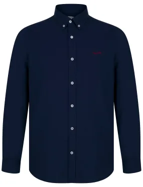 Holkham Cotton Twill Long Sleeve Shirt in Peacoat - Tokyo Laundry