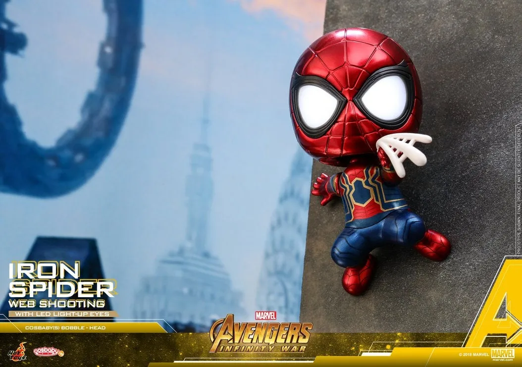 Hot Toys - COSB432 - Avengers: Infinity War - Cosbaby (S) Bobble-Head - Iron Spider (Web Shooting)