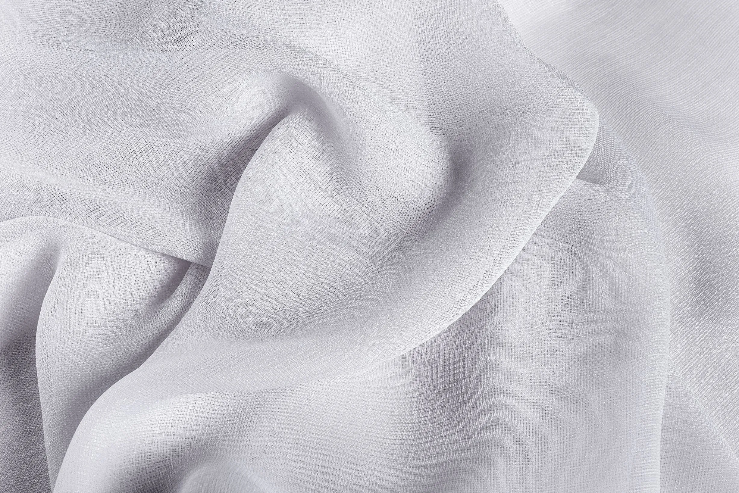 Infinity White Wide Width Voile Curtain Fabric