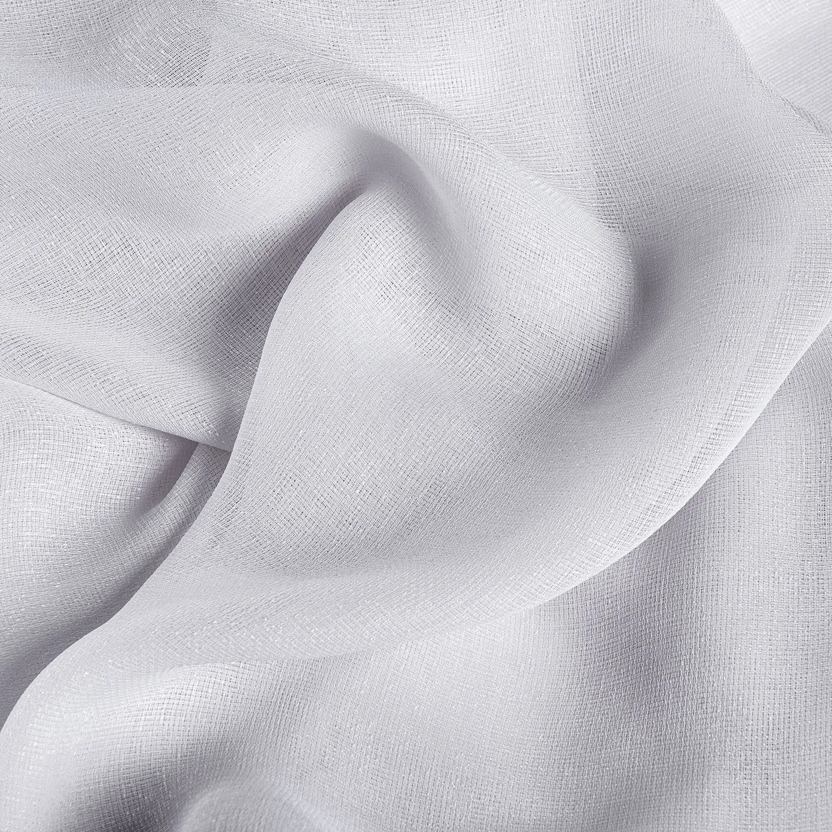 Infinity White Wide Width Voile Curtain Fabric