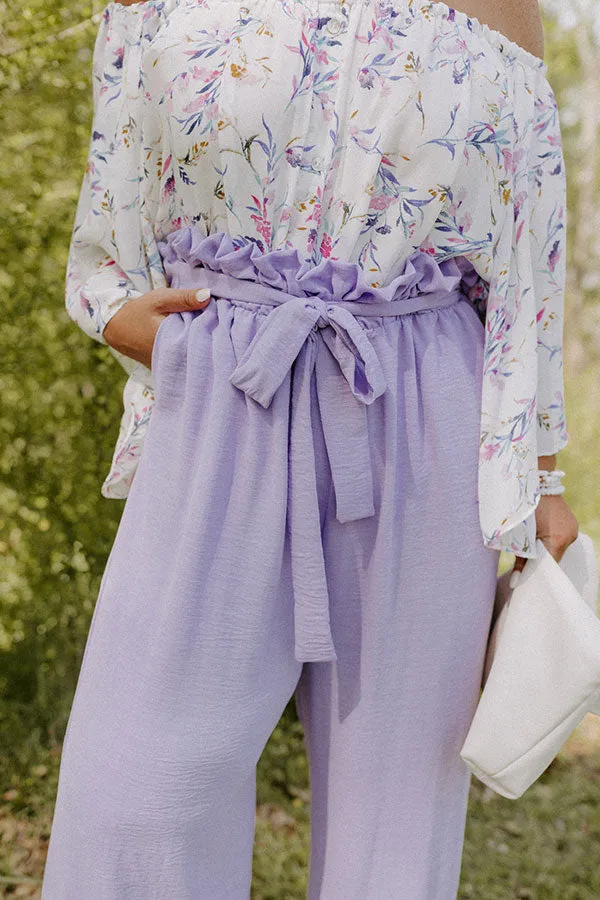 Ivy Brunch High Waist Pants In Lavender Curves