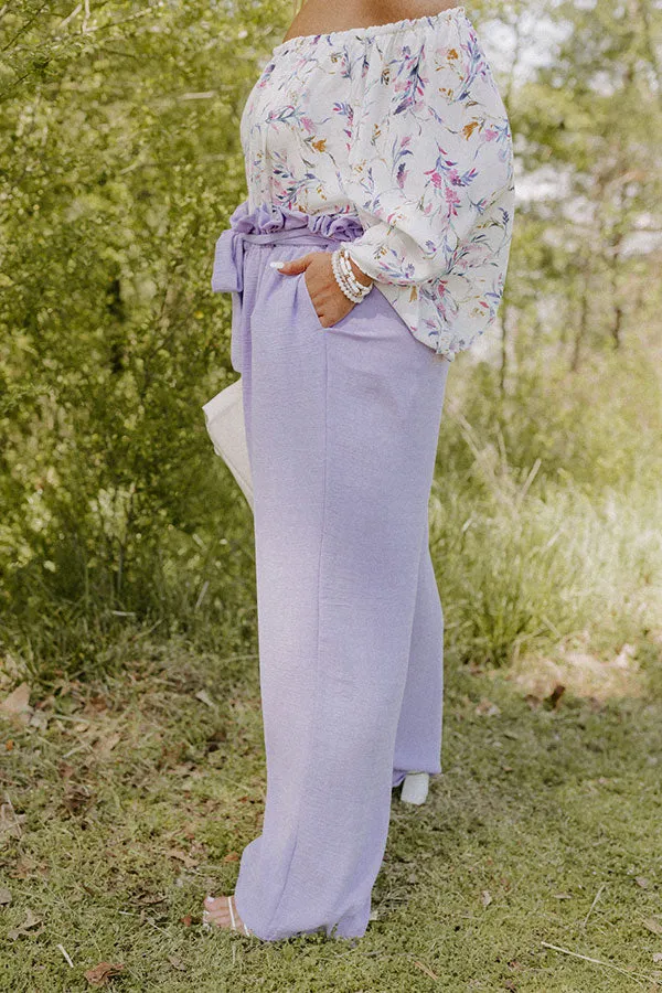 Ivy Brunch High Waist Pants In Lavender Curves