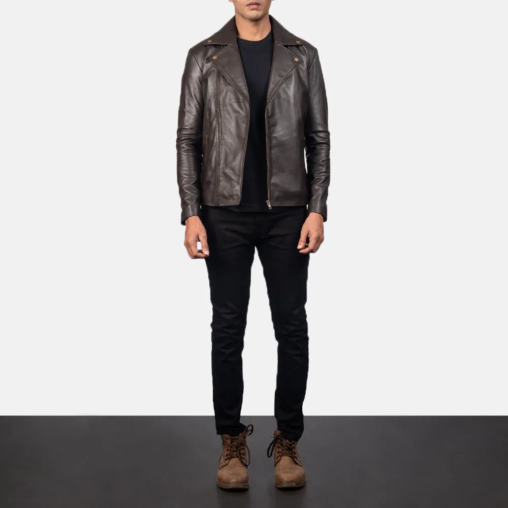 Jesse Brown Leather Biker Jacket