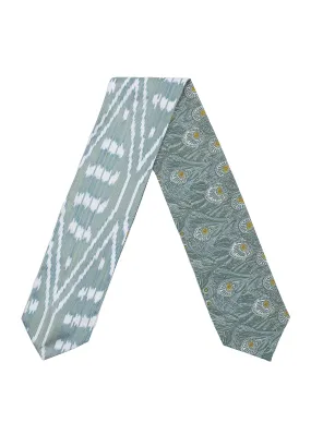 Julia Silk Ikat   Liberty of London Twilly / Neck Scarf - Celadon