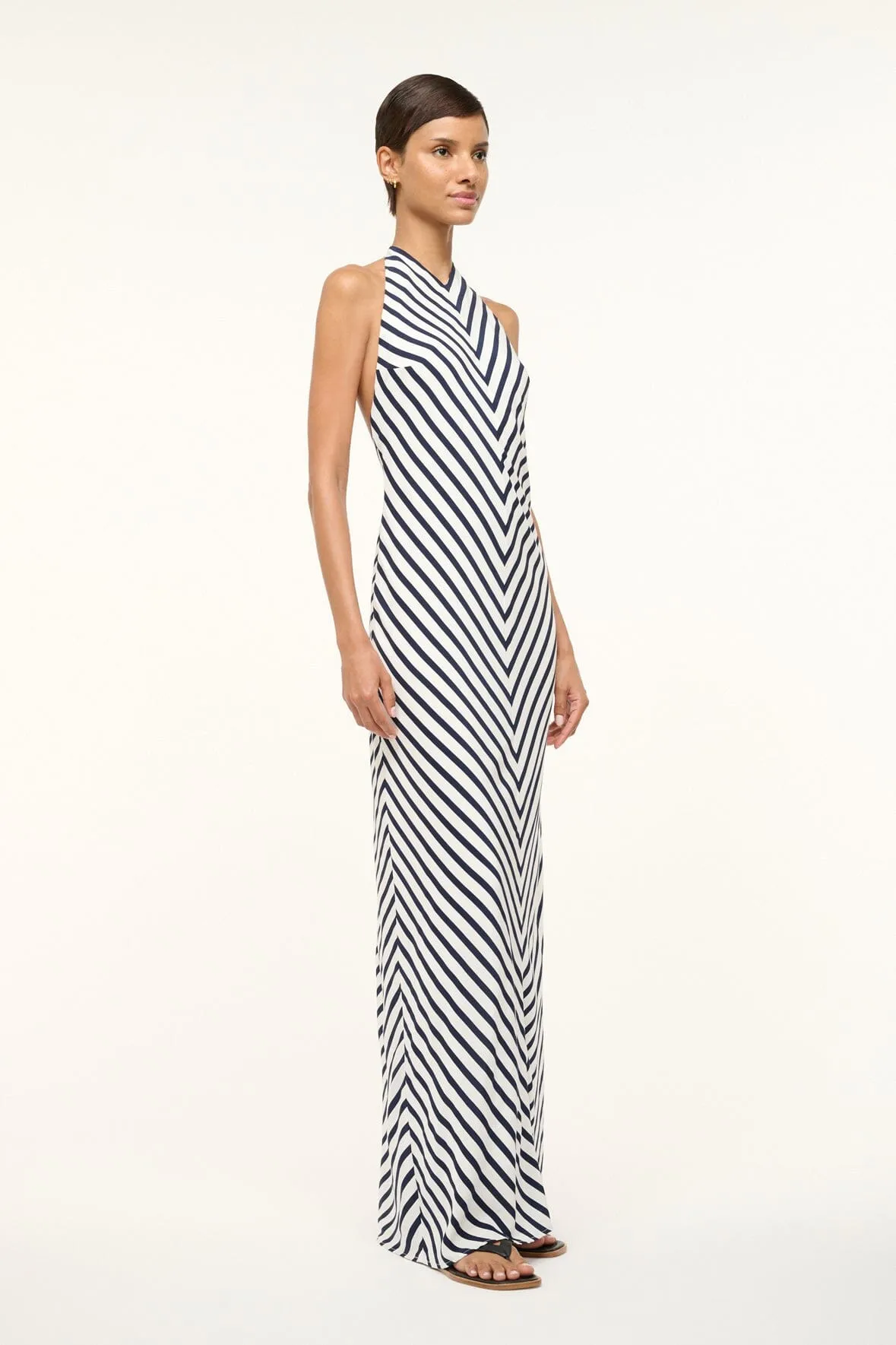 JULIE DRESS | WHITE NAVY STRIPE