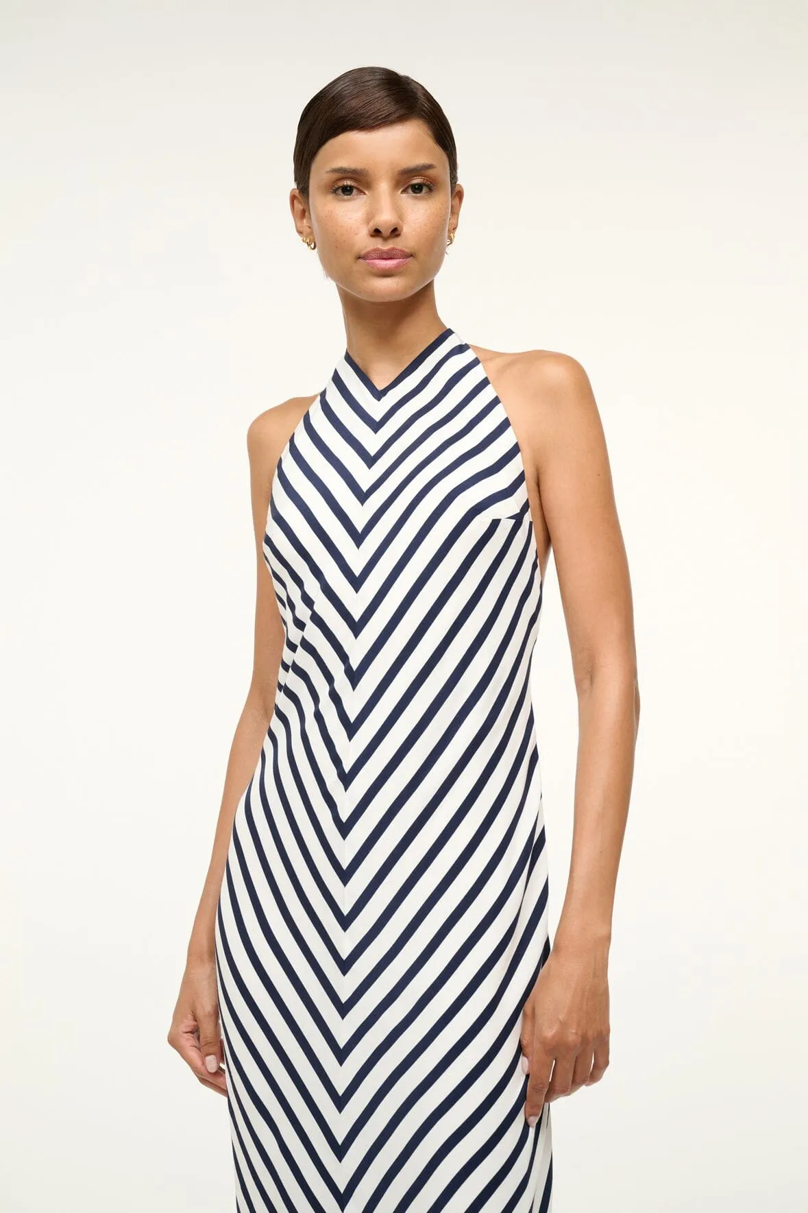 JULIE DRESS | WHITE NAVY STRIPE