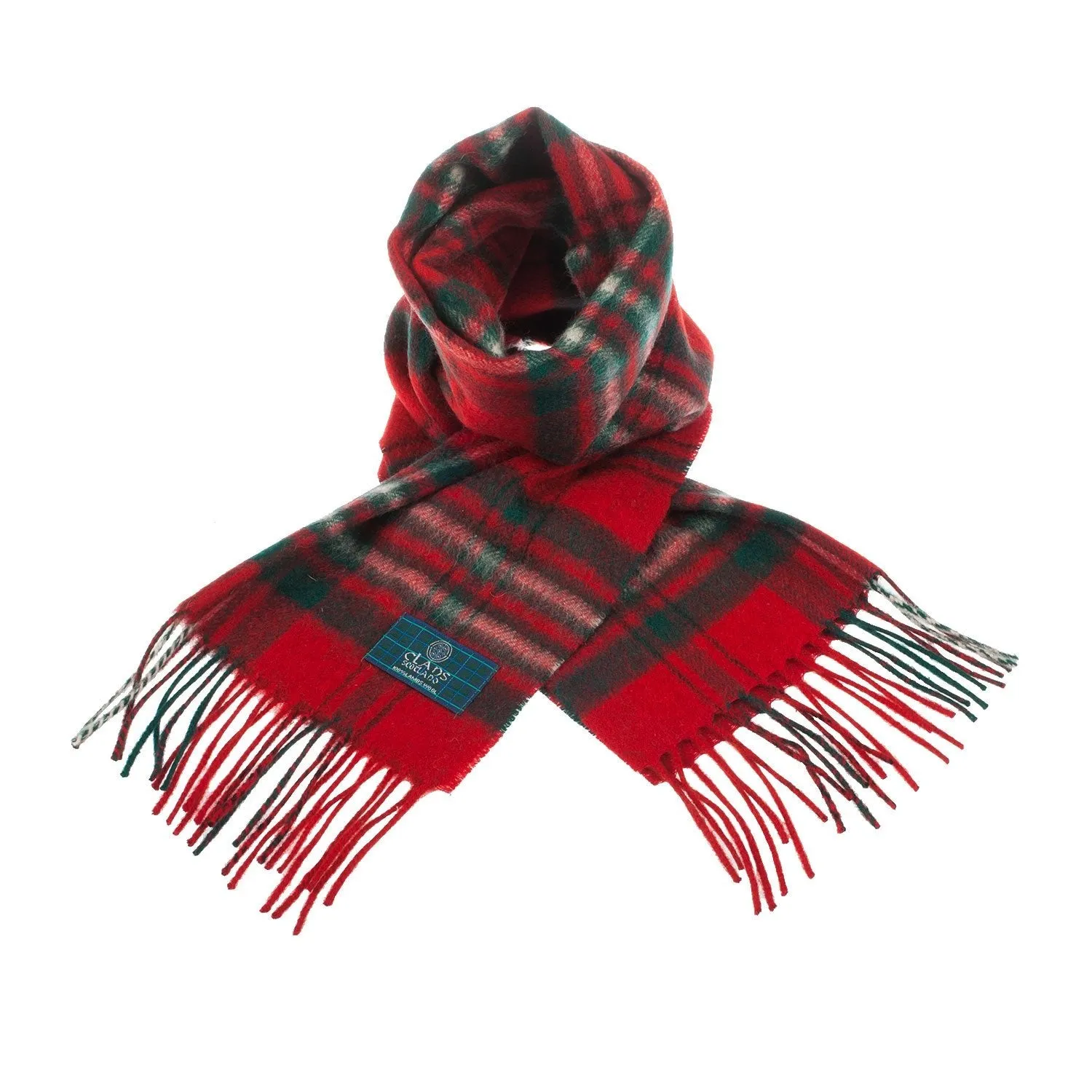 Lambswool Scottish Tartan Clan Scarf  Scott Red