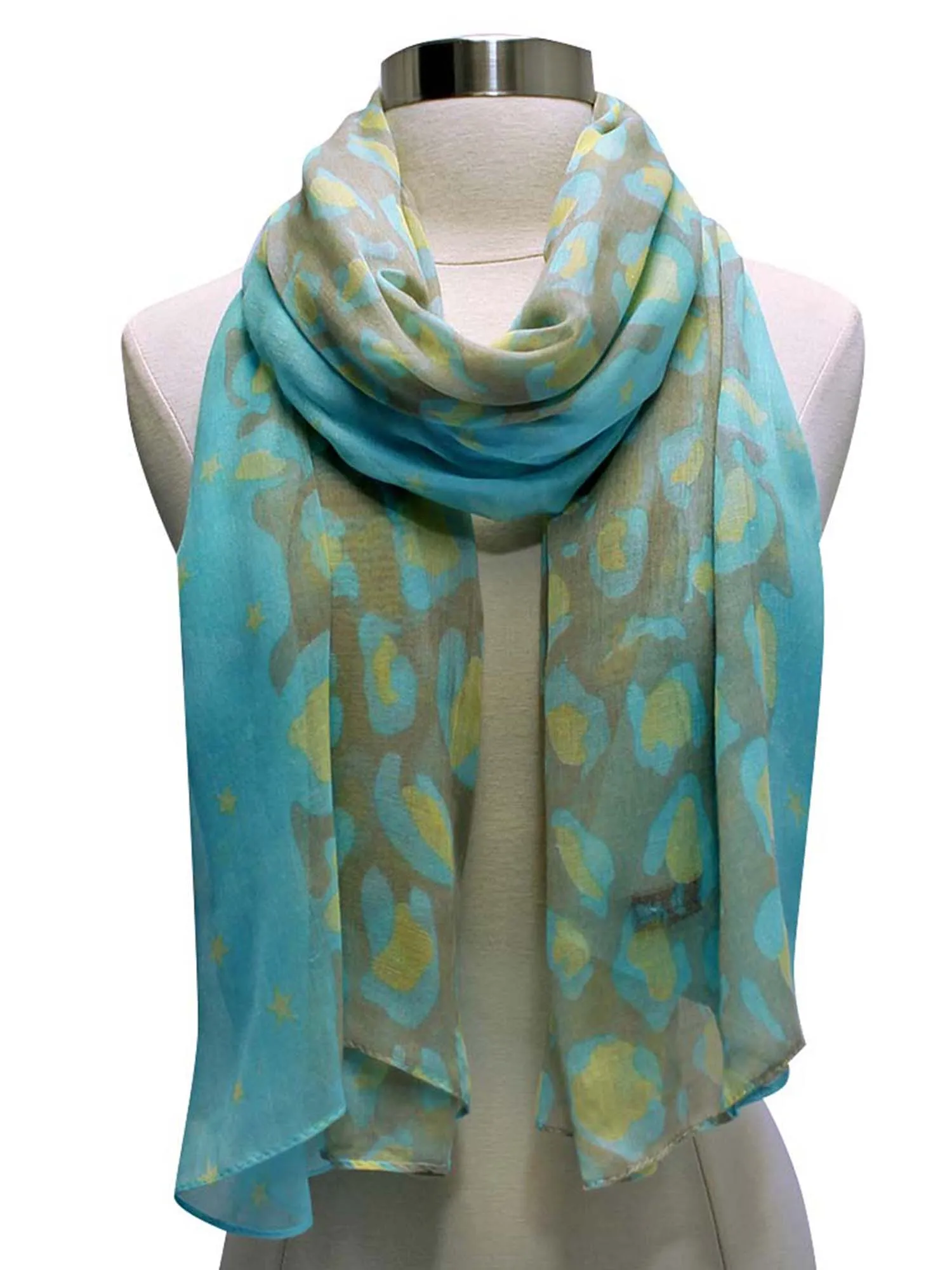 Light Leopard Print Scarf Shawl