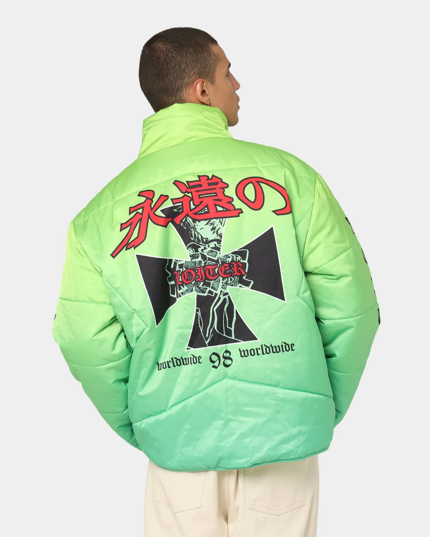 Loiter Eternal Puffer Jacket Neon Green