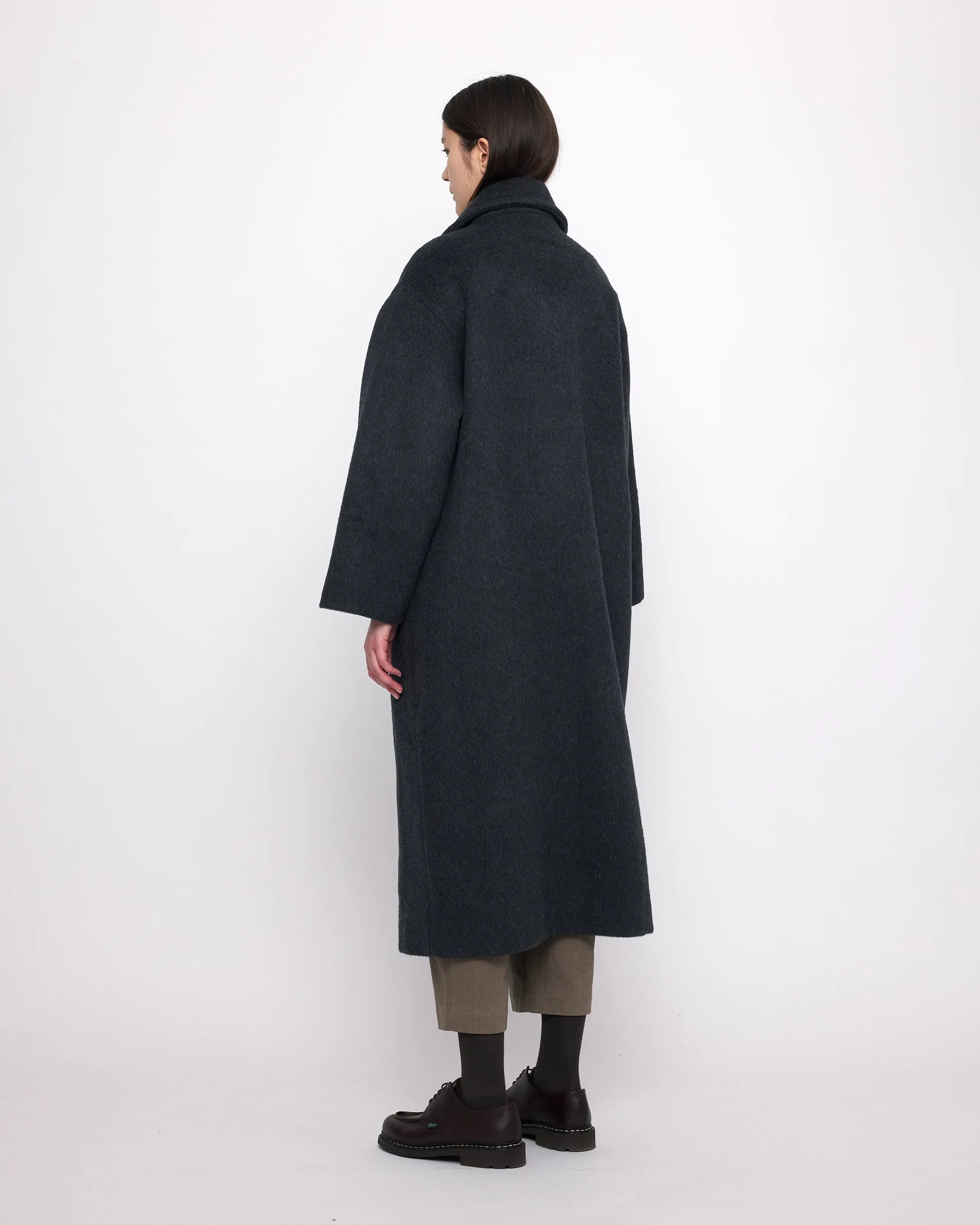 Long Wool Peacoat - FW24 - Charcoal