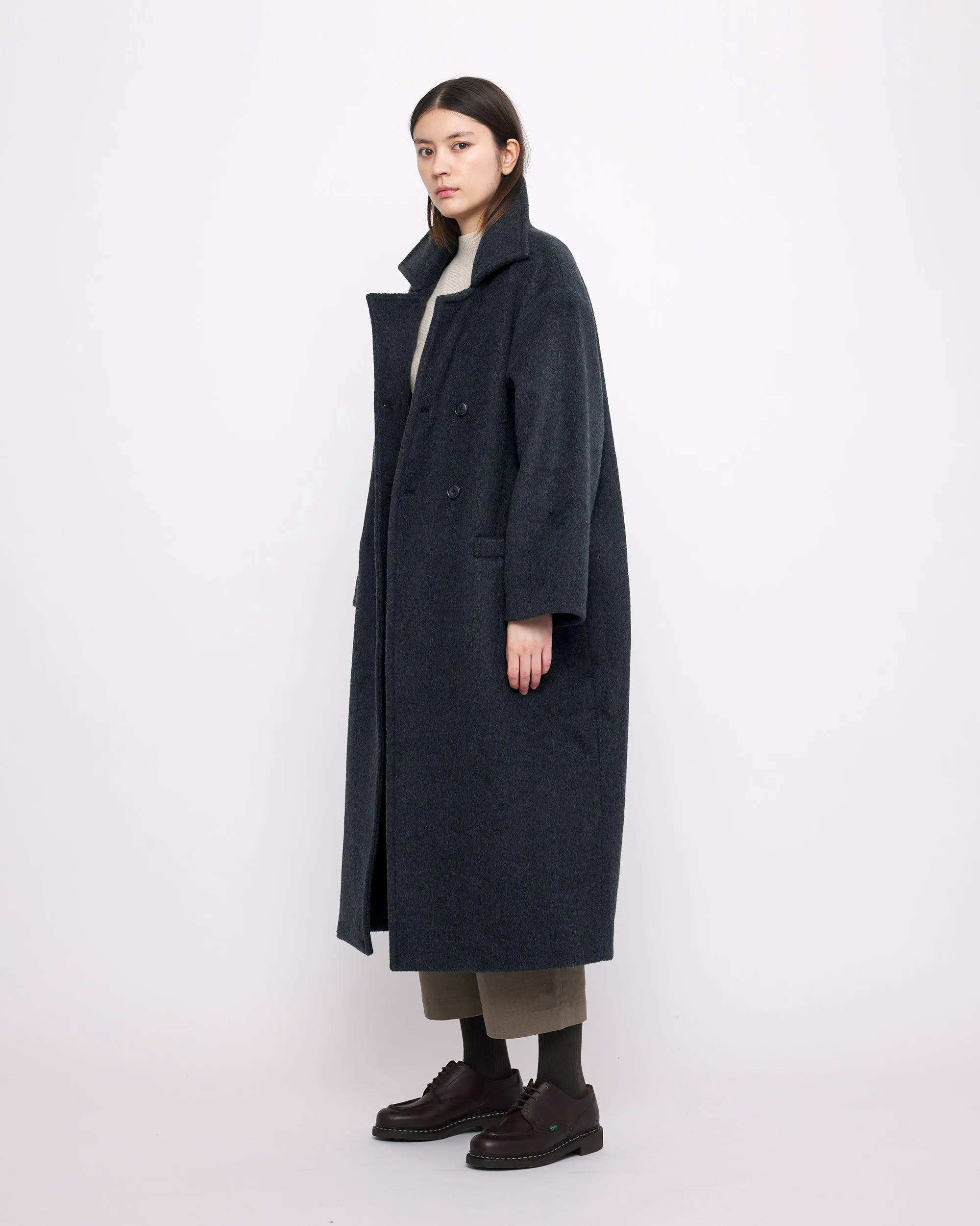 Long Wool Peacoat - FW24 - Charcoal