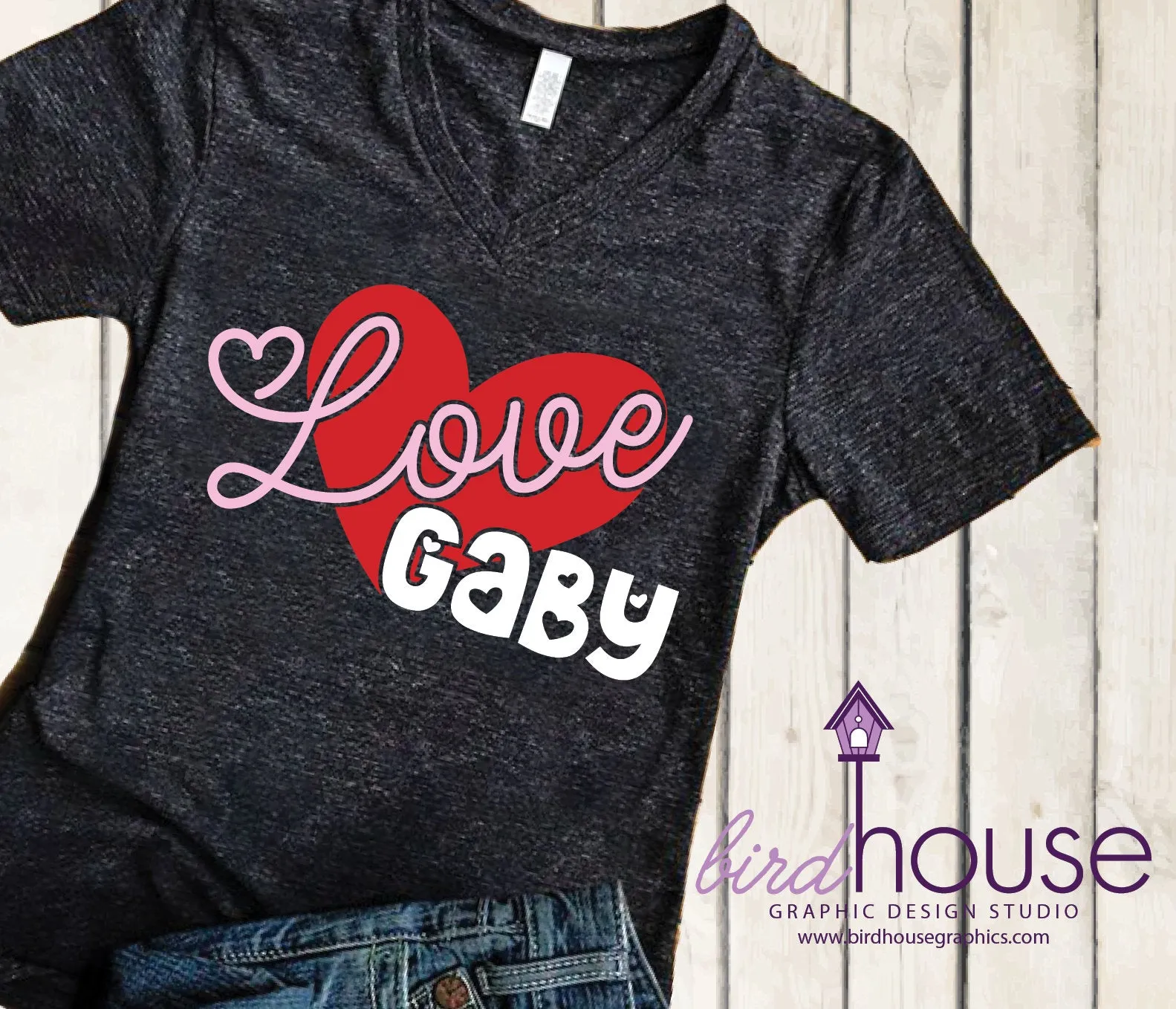 Love Valentine's Shirt Personalized, Any Name, Any Color Matte or Glitter, Cute T-Shirt