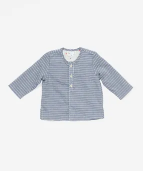 Lupo Baby Shirt, Chambray Stripe