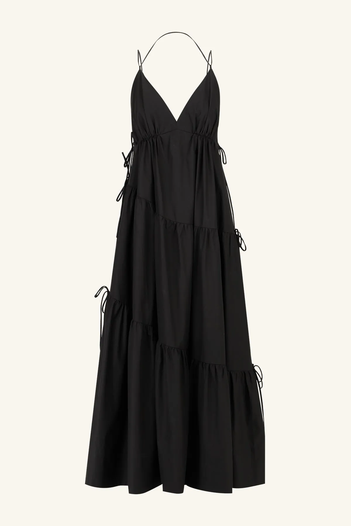 MAIORI TIERED MAXI DRESS - BLACK