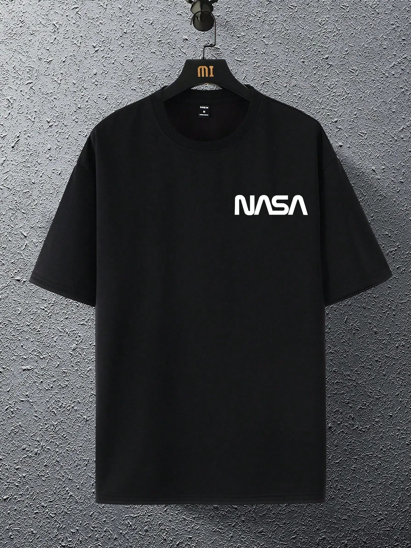 Manfinity Homme Men's Summer Astronaut Printed Round Neck Casual Short-Sleeved T-Shirt With Slogan