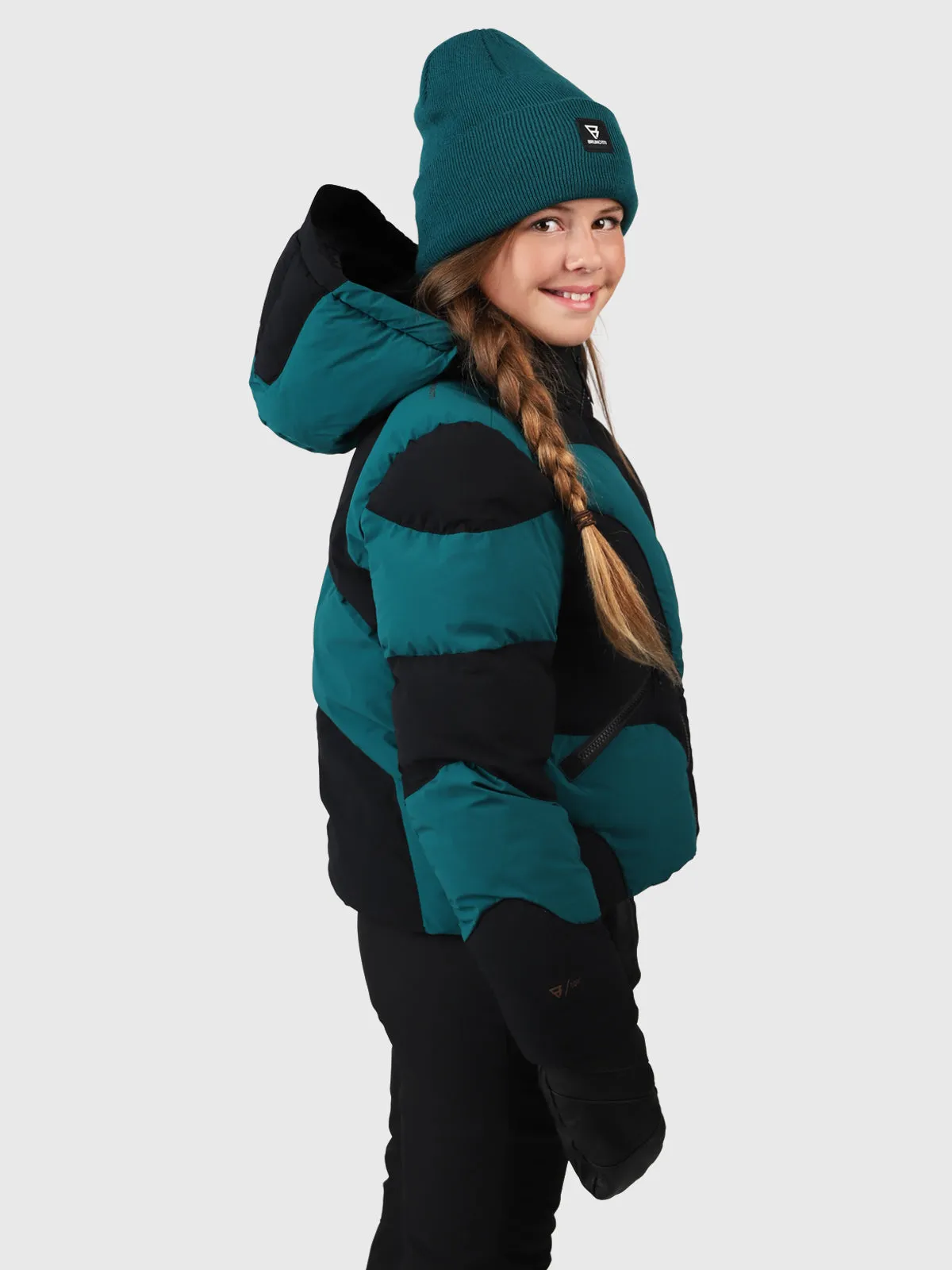 Marbley Girls Puffer Snow Jacket | Evergreen