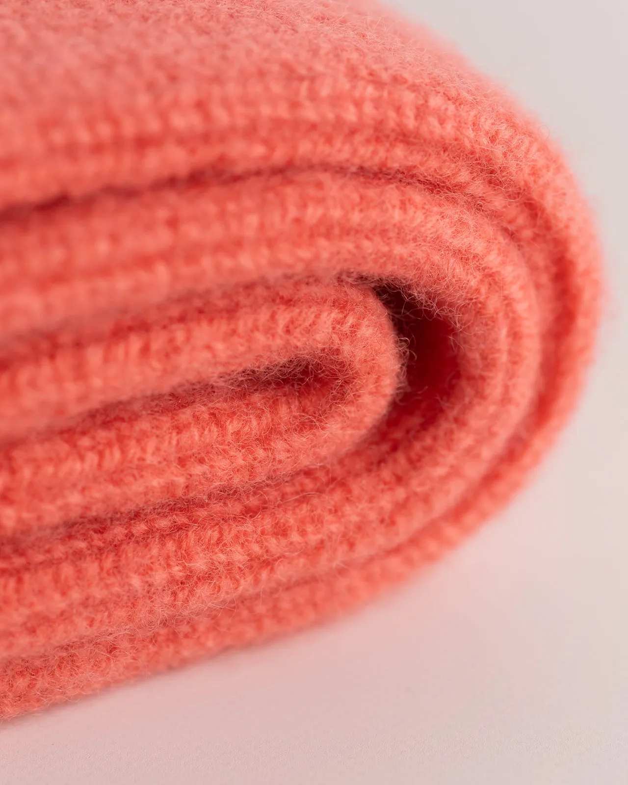 Merino Lambswool Sock Knit Scarf - Pink