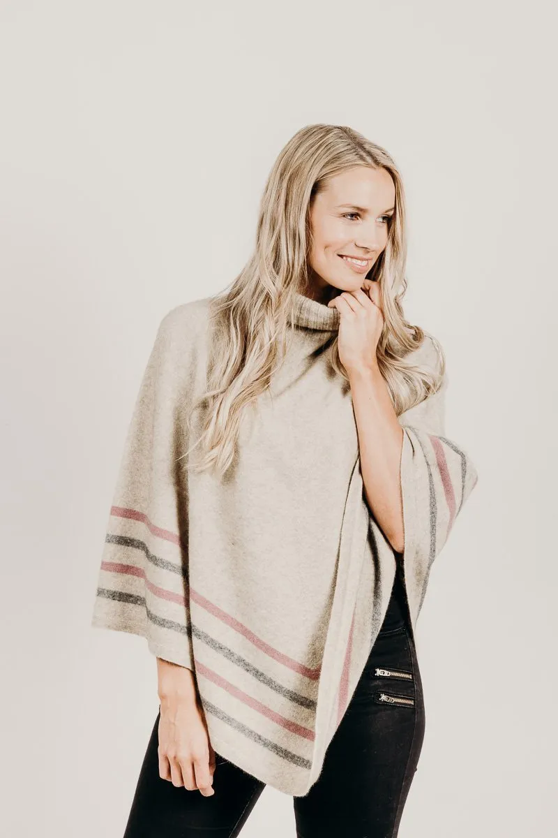 Merinosilk Stripe Poncho