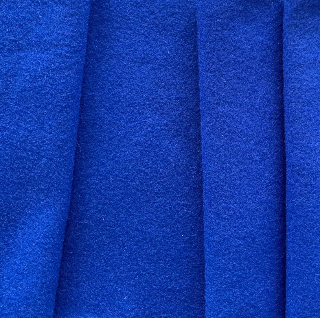 Mid-Weight Cobalt Blue Wool Blend Melton Coating (Made in Italy)