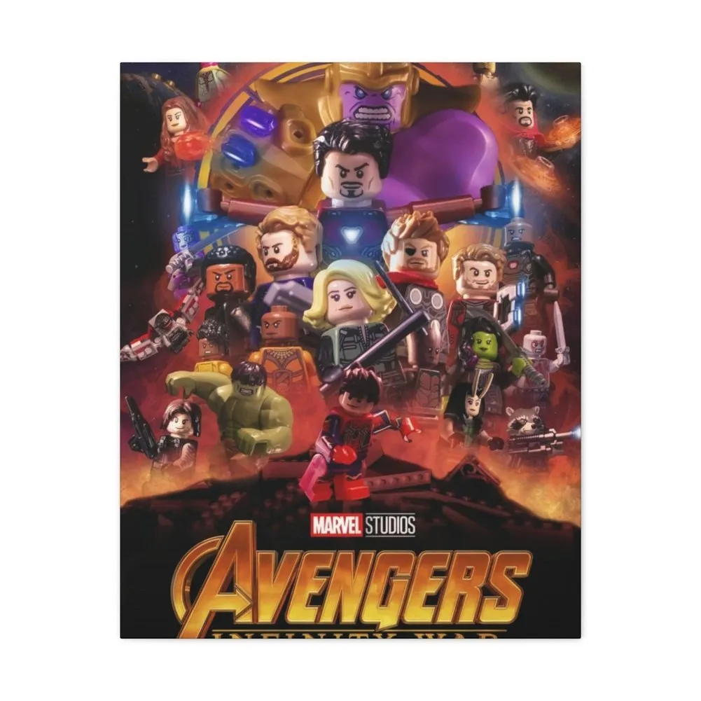 MOC  Compatible  Avengers Infinity War  Movie Wall Art Canvas Art With Backing.